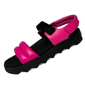 SOREL Women's Viibe Black/Pink ‎ Slingback Sport Sandals NEW size 9.5